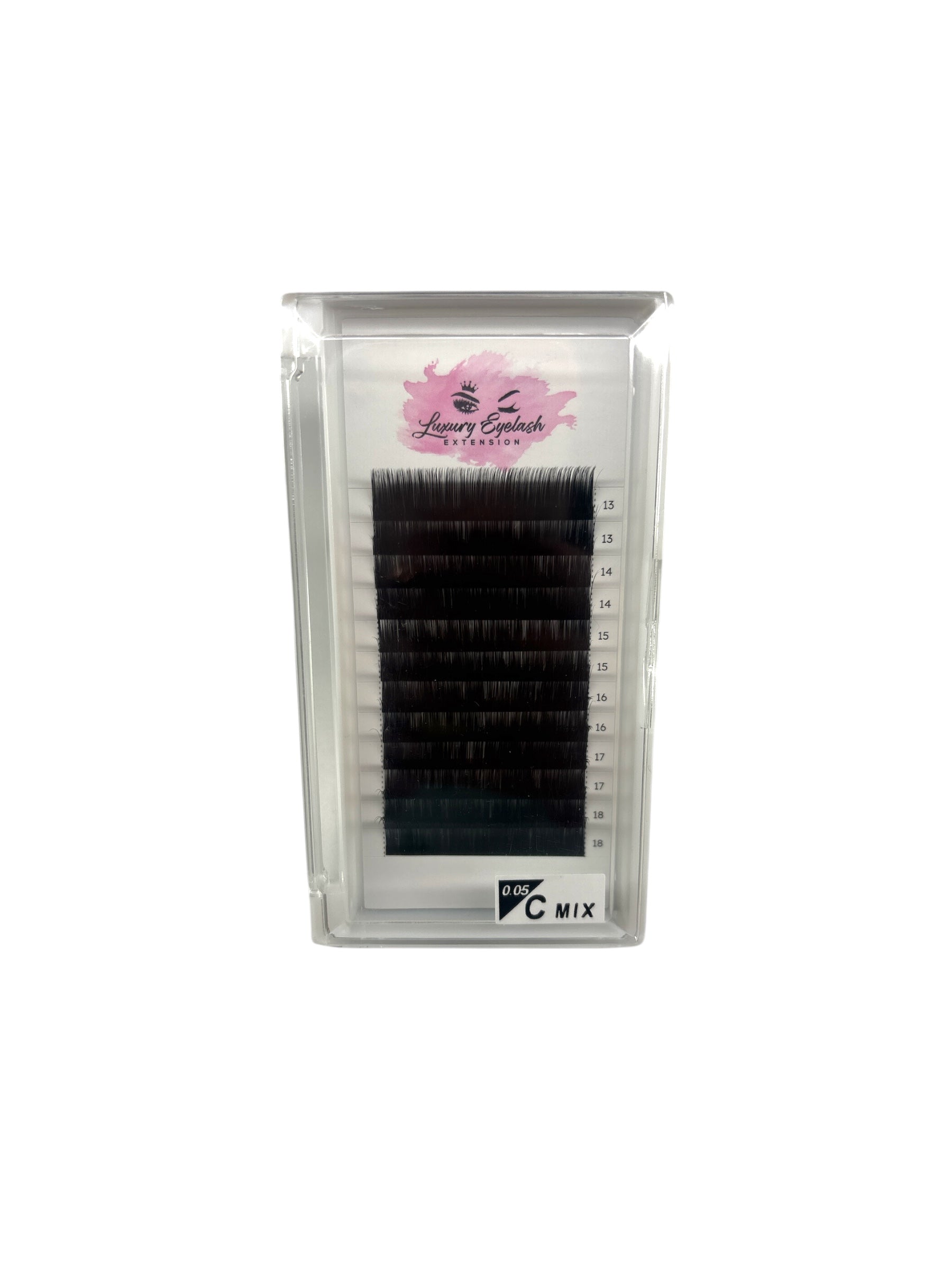 Classic Extensions in clear packaging displaying curl strips made from durable Korean PBT material.